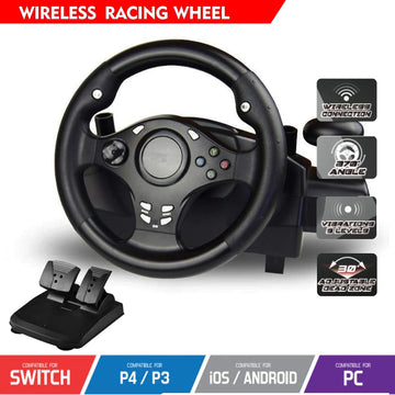 DOYO Racing Game Steering Wheel Vibration Controller Simulation Racing Pedals for Switch/PC /PS4/PS3/XBOX ONE/XBOX 360/ANDROID